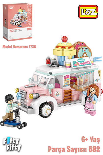 Vagonlife LOZ Mini Block Serisi Food Truck/Yemek Kamyonu -LZ1738