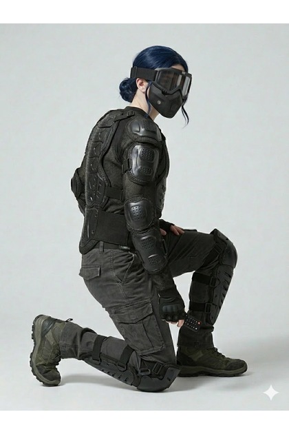 ax7 Body Armor + Knee Armor + Face Armor Motosiklet Tam Koruma