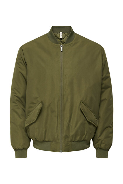Onsrussel Padded Bomber O Khaki Men's Jacket
