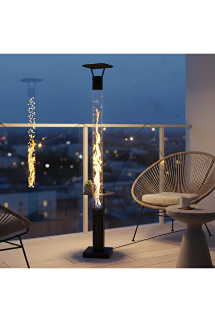 Utaylife Modern Tasarım Dış Mekan Bahçe Tipi Şömine 180 cm Cam