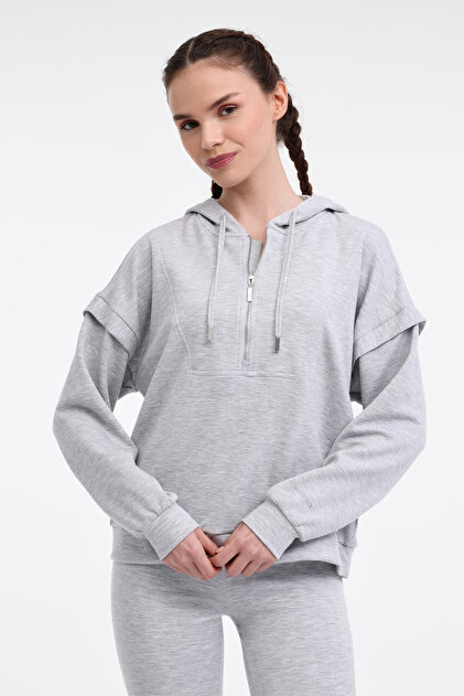 Lumberjack WL DOINA 16MS438 5FX Gri Kadın Sweatshirt - Fiyatı