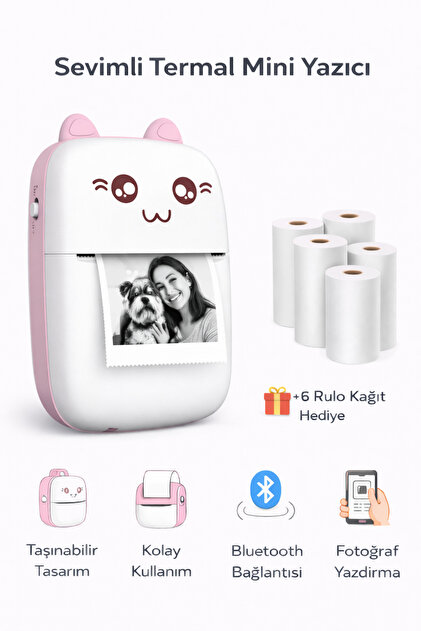 Omaze Mini Termal Yazıcı Kablosuz Telefon Bağlantılı Uygulama