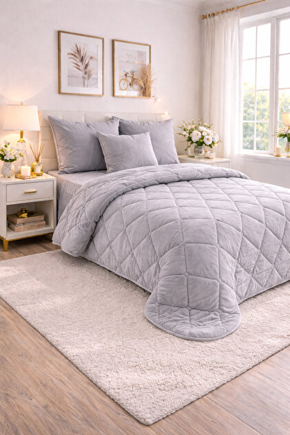 Evmarketi Melike Zeynep Welsoft Comfortline Uyku Seti Koyu Gül