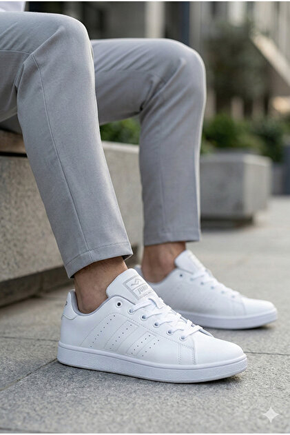 Jump 15307-E Beyaz Erkek Kadın Unisex Sneaker Memory Taban Günlük