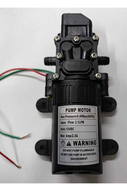 Hidrofor Diyagram Akülü 12 Volt Su Pompası Ilaçlama Pompası