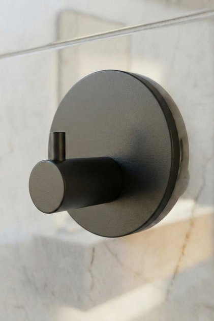 4 Adet Oval Paslanmaz Çelik Siyah Banyo Askısı / Bornoz Askısı / Havlu Askısı / Lif Askı / Havluluk