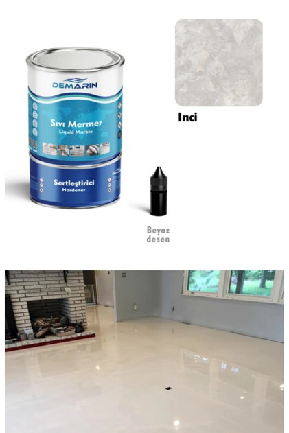 Solventsiz - Kokusuz Sıvı Mermer, Liquid Marble (tezgah, Zemin Boyası) NATURAL SERİ