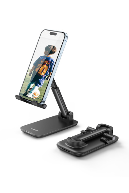 Foldable Multi-Angle Height Adjustable Phone Stand, Black, 20435