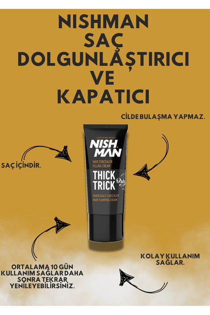 イマン　ジャンヌ　キャニスター NISHMAN SAÇ KAPATICI VE DOLGUNLAŞTIRICI THICK TRICK (30 ML