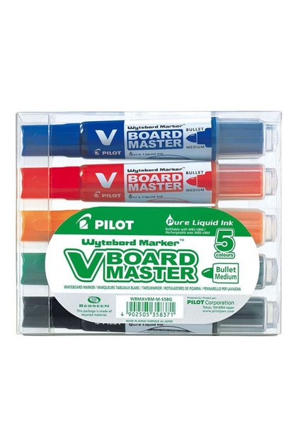 Marker whiteboard 5/set 6mm varf rotund vboard