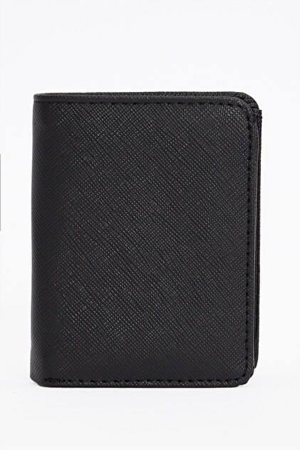 Tudors Genuine Leather Men's Black Wallet- Trendyol