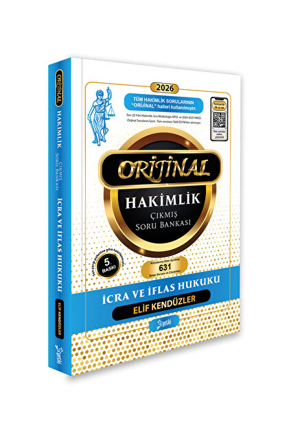 Yetki Yayıncılık Orijinal icra iflas hukuku hakimlik çıkmış soru