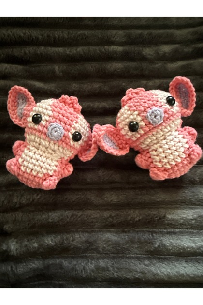 Stich Amigurumi Knitting Keychain