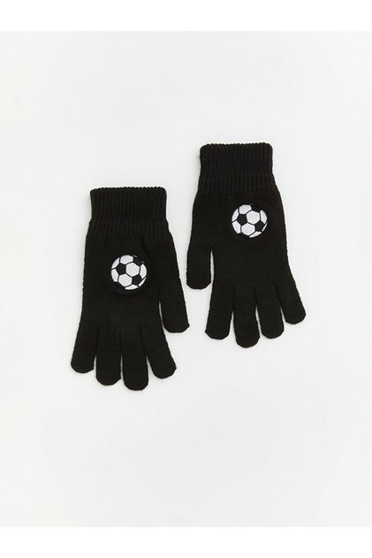 I Football Ball Embroidered Boys' Knitwear Gloves from Freezen Store