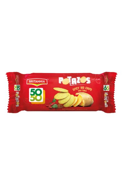 Potazos Crispy Masala Seasoned Thin Potato Biscuit Chips (100g)