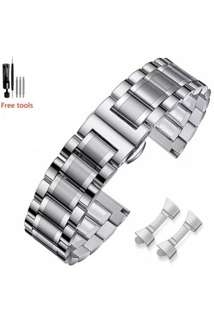 22mm Silver Replacement Metal Watch Bands, Stainless Steel Strap 20mm, 22mm, 24mmFits , ...