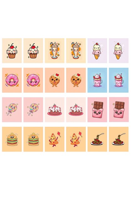 Wooden Cute Snack Matching Cards