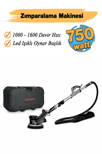 Crown Duvar Alçıpan Zımparalama Makinası 750 W 215 mm CT13608L