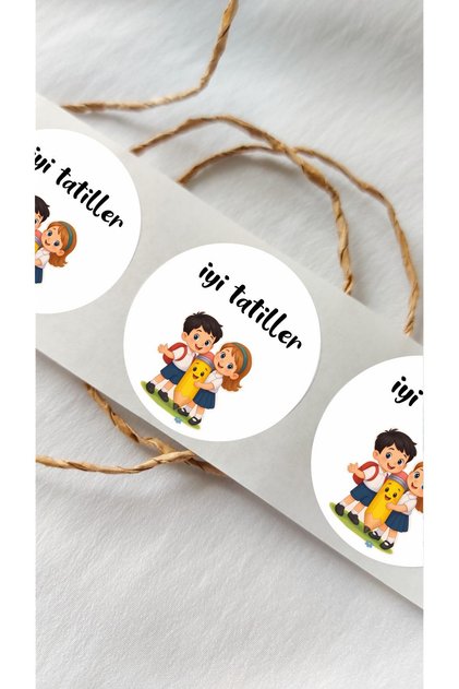 Happy Holidays Kids and Pencil Themed Sticker 24 Pieces, Teacher Label School Gift