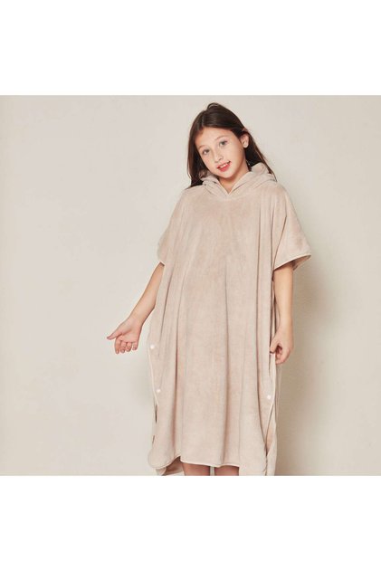 Plain Cappa for ages 9-11 - beige - stitched on both sides