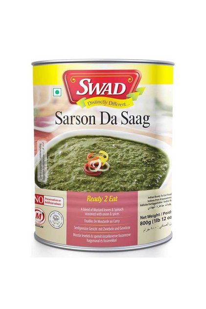 Sarson Da Saag Creamy North Indian Mustard Greens Stew Big Can (800g)