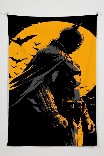 Dark King Batman – Anime Movie Character Themed Quality Fabric, Room Decor Tapestry Wall Carpet