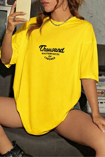 Colorful Oversize Unisex Printed Summer Tshirt
