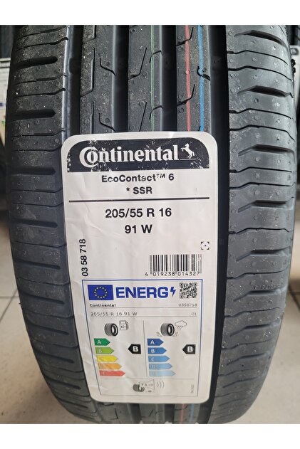 205/55R16,CONTINENTAL,2025年,4本 Continental 205/55R16 Eco Contact6 *SSR 91W Run Flat Set Olarak