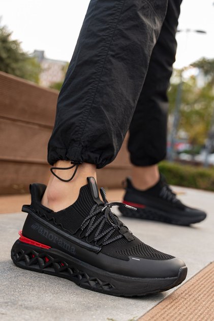 Esnek Triko Kalın Taban Erkek Sneaker