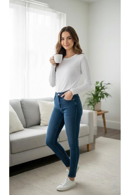 Crew Neck Women's Body Badi Super Quality Cycling White
