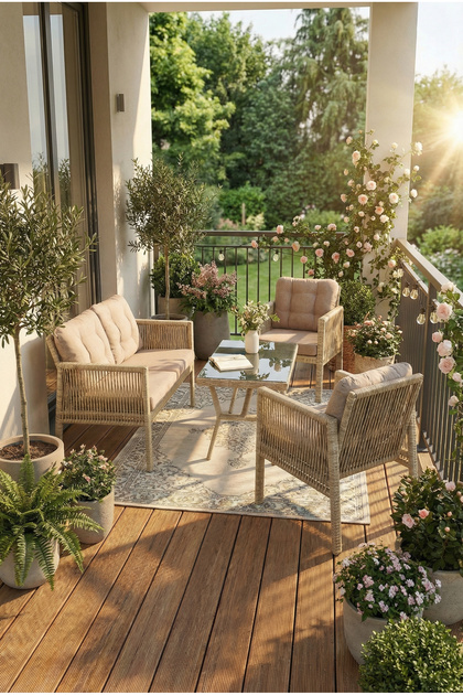 Çavdar Group Zara Raddan 2+1+1 Çay Seti Balkon Teras Bahçe