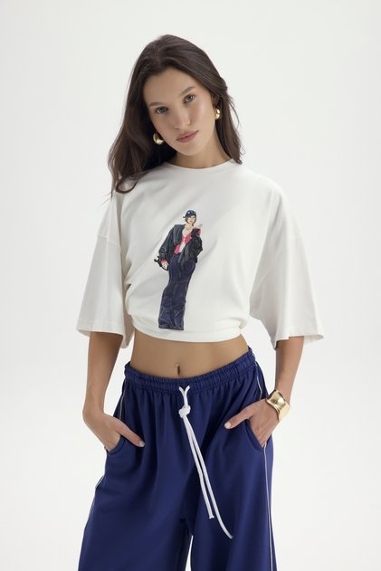 Arles Indigo T-Shirt Sweatpants Set