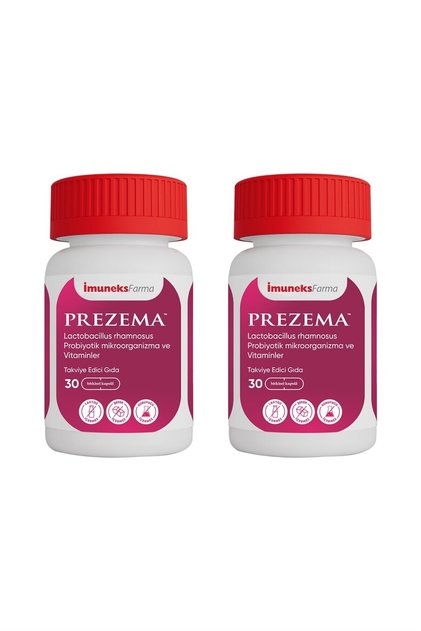 Prezema™ Lactobacillus rhamnosus Probiyotik mikroorganizma ve Vitaminler İçeren Takviye 2'li