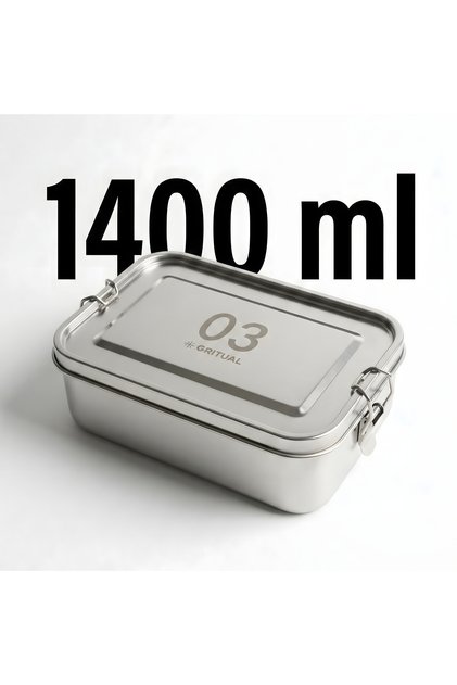 Caserole din oțel inoxidabil 304: Fără microplastice, 100% etanșe. 500, 800, 1400ml, GRITUAL ™