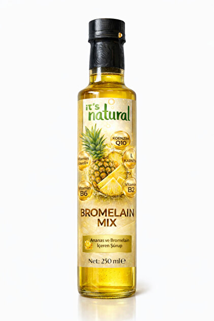it's Natural Bromelain Şurubu 250 ml Bromelain Ananas İçeren Detox