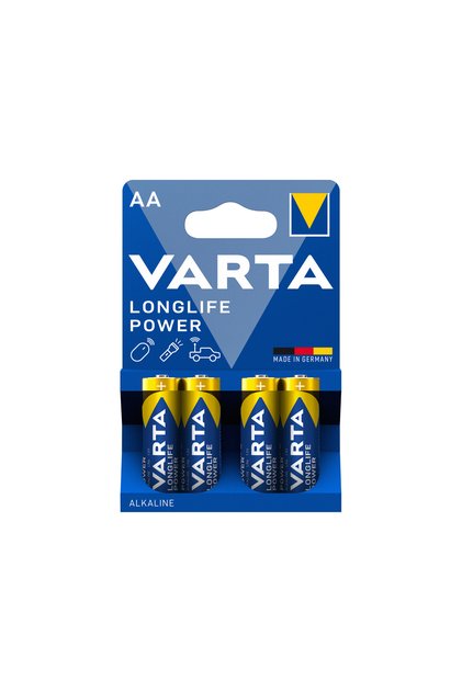 Longlife Power AA Batteries | High Energy Performance for Toys, Gaming Controllers, Robots & Flashlights | 10-Year Storage Life | Made in Germany | Premium Long-Lasting Power | Pack of 4
