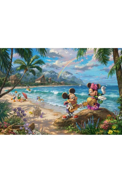 Puzzle 1000 piese - Thomas Kinkade: Mickey și Minnie în Hawaii (Schmidt-57528)