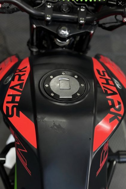 Red Color Tank Cord Sticker (Right and Left) for Arora Shark 125