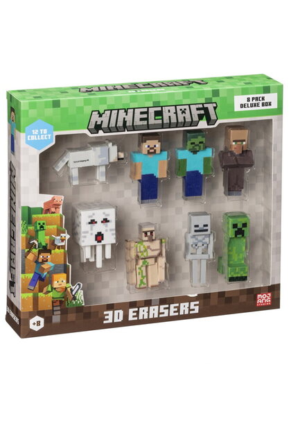 Radiere 3D MINECRAFT - Cutie Deluxe cu 8 bucăți, versiunea A
