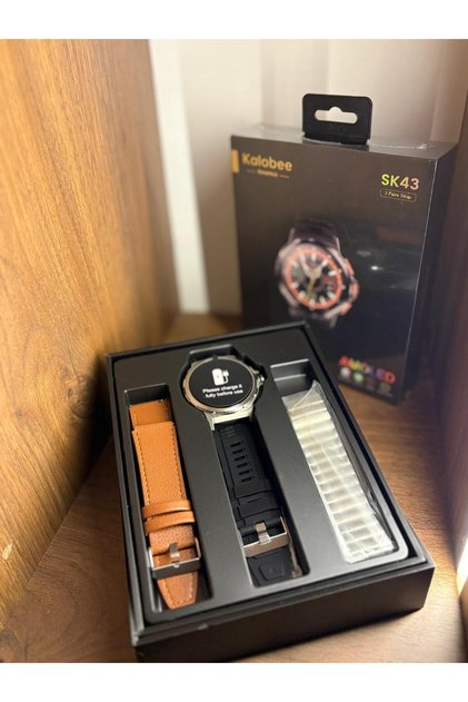 SK-43 Süper Amoled Akıllı Saat 3 Kordon