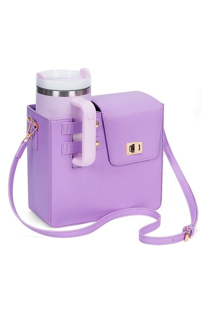 Leather Water Bottle and Thermos Coffee Cup Bag Water Cup Holder Multi-Purpose Carrying Bag