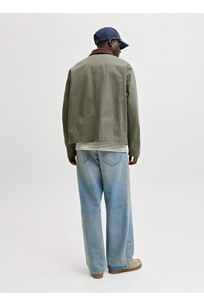 Jack & Jones Yeşil Erkek Mont 12288889 JJEGRAHAM WORKER JACKET SN