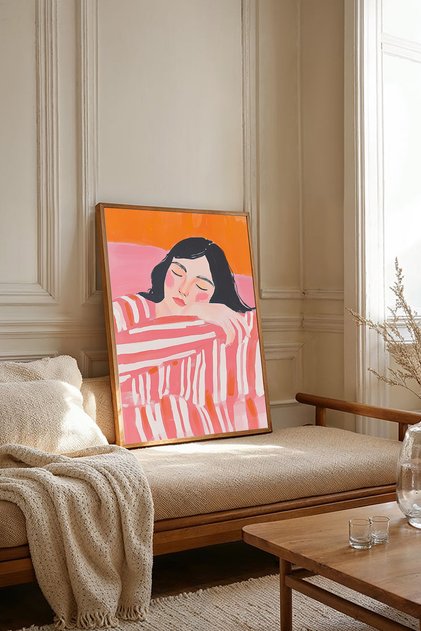 One Piece Wooden Framed Painting Tk3640