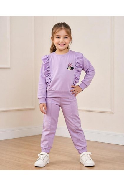 Minik Mickey Embroidered Girls' Set
