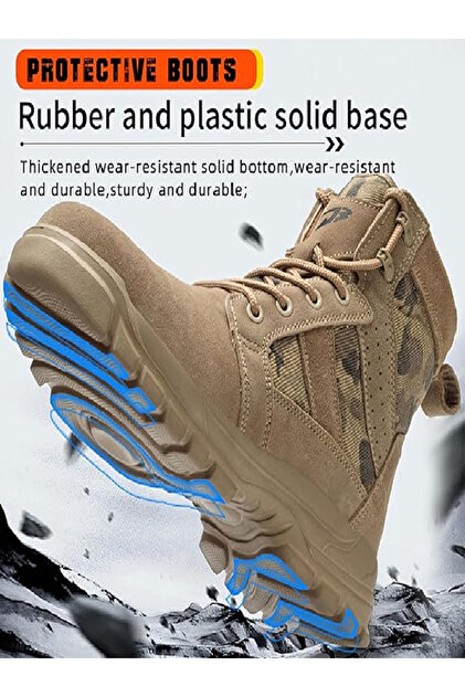 Men Safety Shoes Steel Toe Lightweight Non Slip Puncture Proof Industrial
