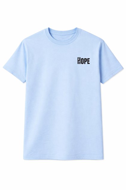 Unisex Hope Embroidery Printed 100% Cotton Pack Oversized Crew Neck Short Sleeve Casual T-Shirt