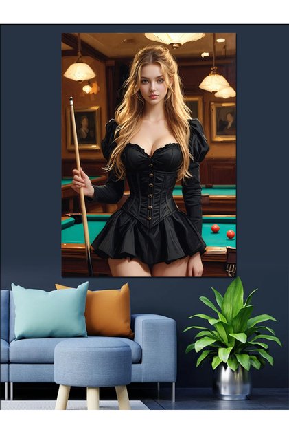 Bilardo Oynayan Yüksek kaliteli yağlı boya dokulu Kanvas Canvas Tablo kanvas tablo canvas tablo duv