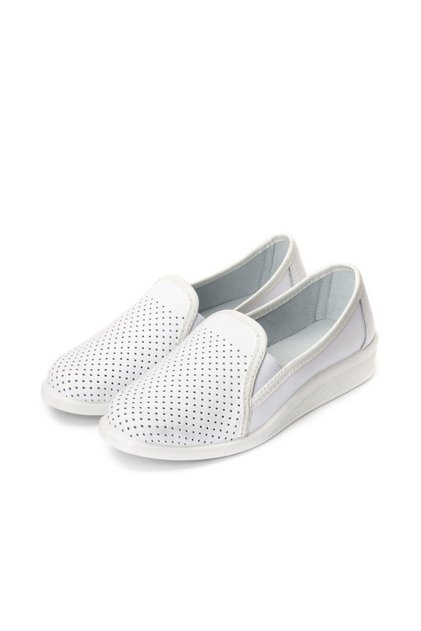 Pantofi sport damă , piele naturală , perforați, casual, plat, 55-01