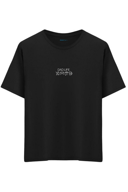 Dad Life Printed Crew Neck Oversized T-Shirt