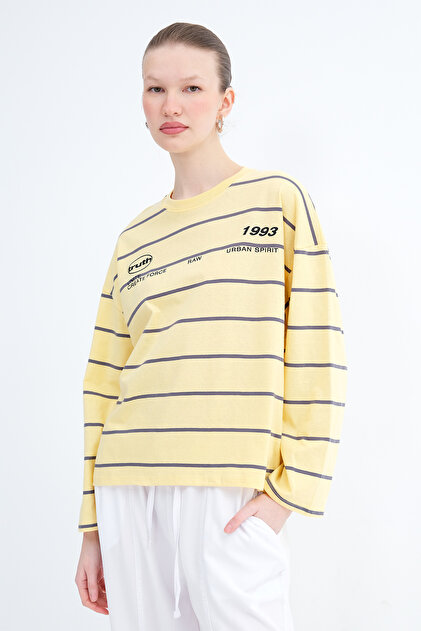 Addax Çizgili Uzun Kollu T-shirt B10666 - Fiyatı, Yorumları